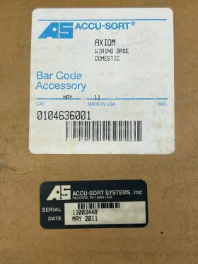 0104636001 Accu-sort Domestic Wiring Base Axiom Barcode Scanner Accessory Blue