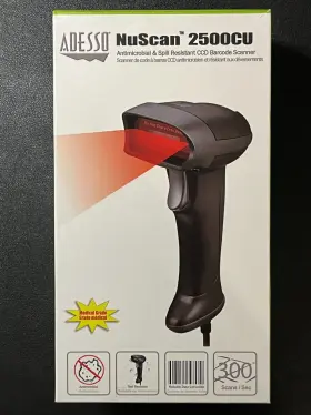 Adesso 783750009683 Nuscan 2500cu Usb Laser Barcode Scanner #2