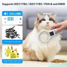 Iso11 Ahanin 797999235208 Microchip Scanner Rfid 134.2khz/125khz Animal Chip Id Reader Emid Fdx-b #2