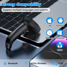 Alacrity 719986953421 Bluetooth Wireless Barcode Scanner With Stand 3-in-1 And 2.4ghz Wirel #3