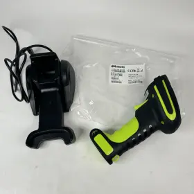 Mj-2020-gn Alacrity Upgraded 2d Industrial Barcode Scanner With Wireless Charging Stand Green