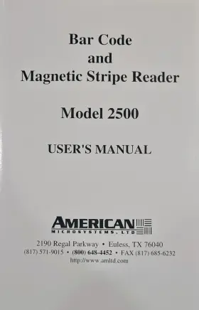 Sp1994-1206 American Mircosystems Model 2500 Bar Code And Magnetic Stripe Reader