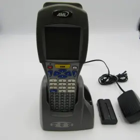 M7100-0201 Aml Portable Data Terminal Scanner Used With Charger Base Power On Test