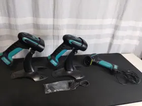 At006 Anyeast Wireless Barcode Scanner With Stand Industrial 1d 2d Qr Bluetooth Reader