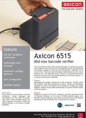 6515 Axicon Linear Bar Code Verifier