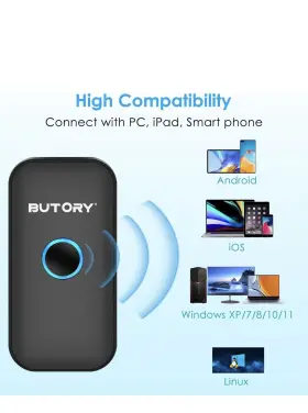 Butory 824007353255 Wireless Barcode Scanner 1d Laser Mini Pocket Waterproof 3in1 Co #2