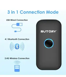 Butory 824007353255 Wireless Barcode Scanner 1d Laser Mini Pocket Waterproof 3in1 Co #3