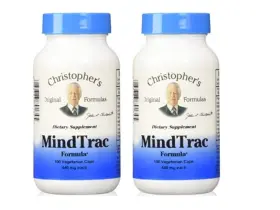 757815 Christophers Original Formulas Mindtrac Formula Natural Mood Support And Memory Supplements 100 Caps - Pack Of 2