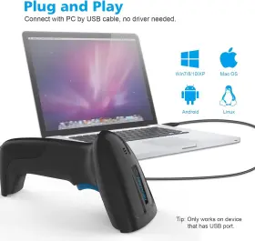 Code 791319305817 Usb 2d Qr Barcode Scanner Wired Automatic Handheld Reader Dustproof Waterpr #2