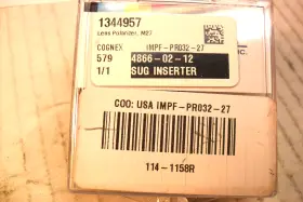 Impf-pr032-27 Cognex Polarizing Filter By - 1344957 Lens P0larizer M27 New