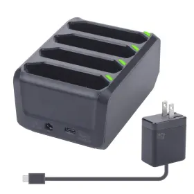 Charging001 Cqceo 4-slot Battery Charging Cradle For Zebra Tc77 Tc70 Tc72 Tc75 Large Black