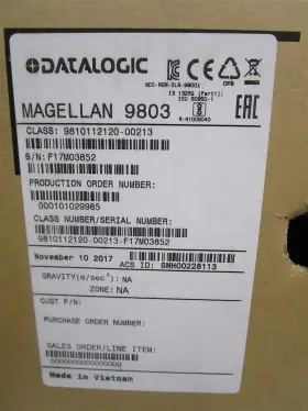 9810112120-00213 Datalogic Magellan 9803 9800i Barcode Scanner Only New Ob