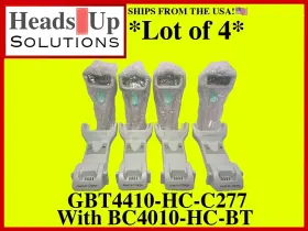 Gbt4410-hc-c277 Datalogic Lot Of 4 Barcode Scanners With Bc4410-hc-c277 Cradle As-is
