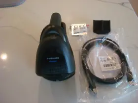 Gbt4500-bk-btk1 Datalogic 2d Black Wireless Barcode Scanner Usb Kit With Base