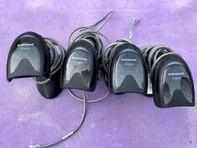 Gd4590-bk-b Datalogic Lot Of 4 Gryphon 2d Omnidirectional Barcode Scanner As Is