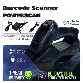 Pm9500-dpm910rb Datalogic Powerscan Barcode Scanner - Similar To 1 Year Warranty