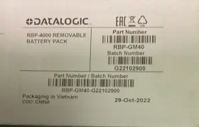 Rbp-4000 Datalogic Rbp-gm4o Removable Battery Pack