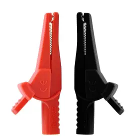 Zb285 Ekieudl 744110233193 2-piece Series 7. 5cm Safety Alligator Clip Cat Iii 600v Iv 300v Nicke