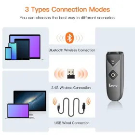 Eyoyo 889251607080 Bluetooth 2d&1d Barcode Scanner Portable Wireless Mini Reader #3