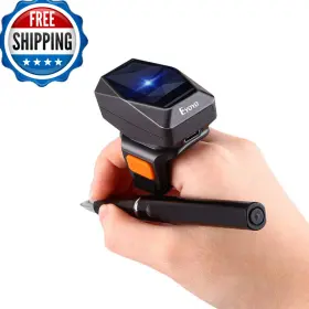 Eyoyo B083fmhfbg 2d Finger Ring Barcode Scanner Mini Wearable 3-in-1 Usb Wired 2.4g