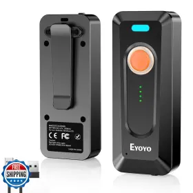 B0cq27j1kh Eyoyo Portable 2d Bluetooth Barcode Scanner Clip 2000mah Battery Level