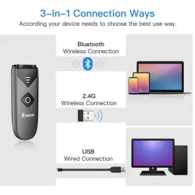 Ey-015p Eyoyo 2-pack Mini Qr 2d&1d Bluetooth Barcode Scanner Portable Wireless Barcod #3