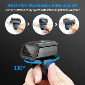 Ey-026 Eyoyo 2d Wireless Ring Barcode Scanner Wearable Reader Warehouse Used #2
