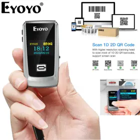Ey-028p Eyoyo Mini Bluetooth Qr Code Scanner With Lcd Display 1d 2d Book Barcode #2