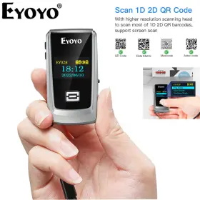 Ey-028p Eyoyo Mini Bluetooth Qr Code Scanner With Lcd Display 1d 2d Book Barcode #3