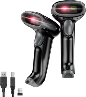 Ey-034w Eyoyo 2pcs 2d Wireless Barcode Scanner Handheld Smart Cordless Usb Qr Reader