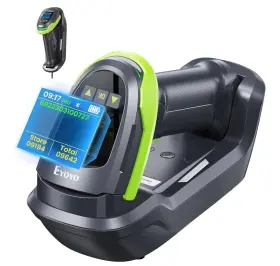 Ey-046 Eyoyo Wireless 1d 2d Qr Barcode Scanner Lcd Screen Wall Mount Charge Cradle Bluetooth