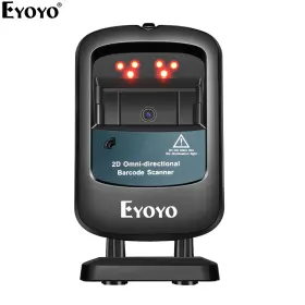 Ey-2200c Eyoyo Desktop 2d 1d Hands-free Barcode Scanner Omnidirectional Usb Code Used