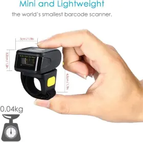 R30l Eyoyo 1d Wireless Ring Barcode Scanner Bluetooth Wearable Mini Finger Reader