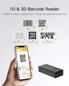 Bcst-46 Inateck Mini 1d 2d Qr Barcode Scanner Bluetooth Laser Wireless 2.4ghz With App Sdk #3