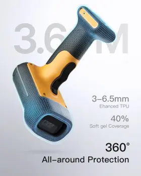 Bcst-75 Inateck Black 1d 2d Qr Code Industrial Barcode Scanner Bluetooth Wireless Ip67 #3