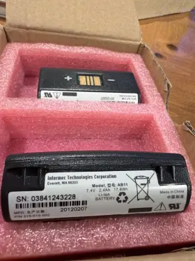 318-015-002 Intermec New Ab11 Li-ion Battery 7.4v 2.4ah 17.8wh - Lot Of 2