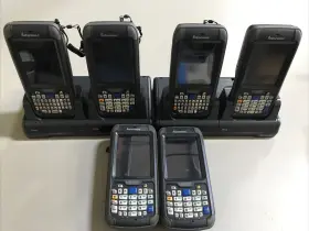Cn70-an5kdu6w2100 Intermec Cn70an5kdu6w2100 Lot Of 6x Mobile Computer Barcode Scanner With Cradles