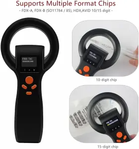Ar180x Isenvo Animal Pet Microchip Scanner Fdx-a Fdx-b Hdx Reader For Avid 10/15-digit Chips