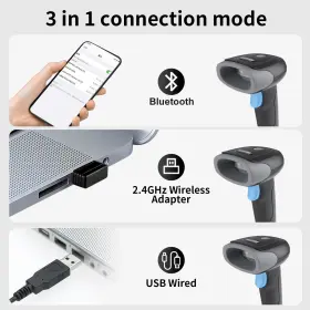 Jian Boland 785039240077 Wireless Barcode Scanner 1d Qr Handheld Bar Code Reader 3- Inch #2
