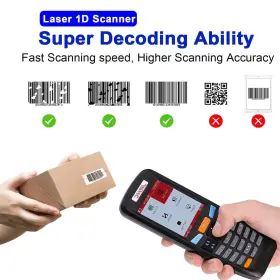 6606l Jrhc 1d Wireless Bar Code Scanner Laser Barcode Inventory Re #2