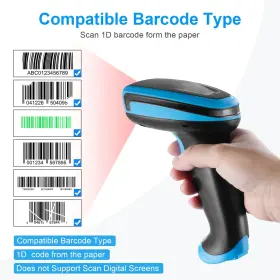 Jrhc 749727130347 Barcode Scanner Wireless 1d Laser Reader With Stand 2.4g And #3