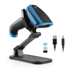 Jrhc 749727130347 Barcode Scanner Wireless 1d Laser Reader With Stand 2.4g And