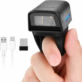 B09x2lchs4 Jrhc 1d Bluetooth Barcode Scanner Portable Wearable Mini Finger Bar Code Reader