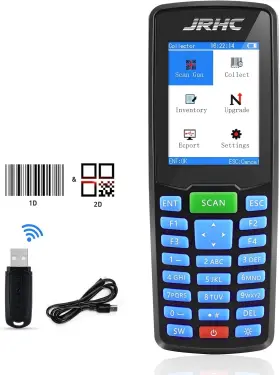 Hc-6609t Jrhc Jr C 1d-2d Wireless Barcode Portable Inventory Scanner 2.8 Inch Lcd Screen