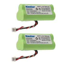 Kastar 636790608791 2-pack Aaa 3.6v 1000mah Ni-mh Rechargeable Battery Replacement For Zeb