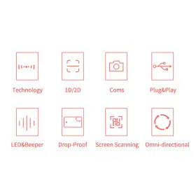 E301-e030 Madhornets 1d 2d Desktop Barcode Scanner Omnidirectional Usb Auto Sensing Reader Ue #2