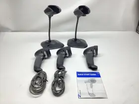 Li2208-sr0007zzww Motorola And Symbol 2-motorola 1-symbol Li2208-barcode Scanner With 2 Black Cradle Stands 2-cables