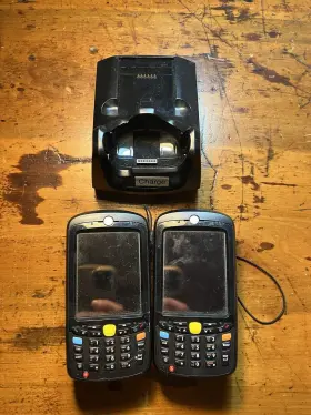 Mc55a0-p30swrqa9wr Motorola Lot Of 2 Zebra Mobile Computer Barcode Scanner