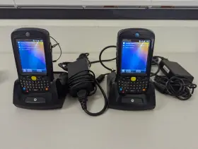 Mc55a0-p30wqqa9wr Motorola - Set Of 2 With Docking Port And Charging Cables Used