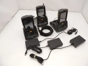 Mc75a Motorola Lot Of 3 Windows 6.5 Pocket Pc / Barcode Scanner With Docks